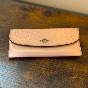 Coach Soft Wallet in Signature Leather (Pink)